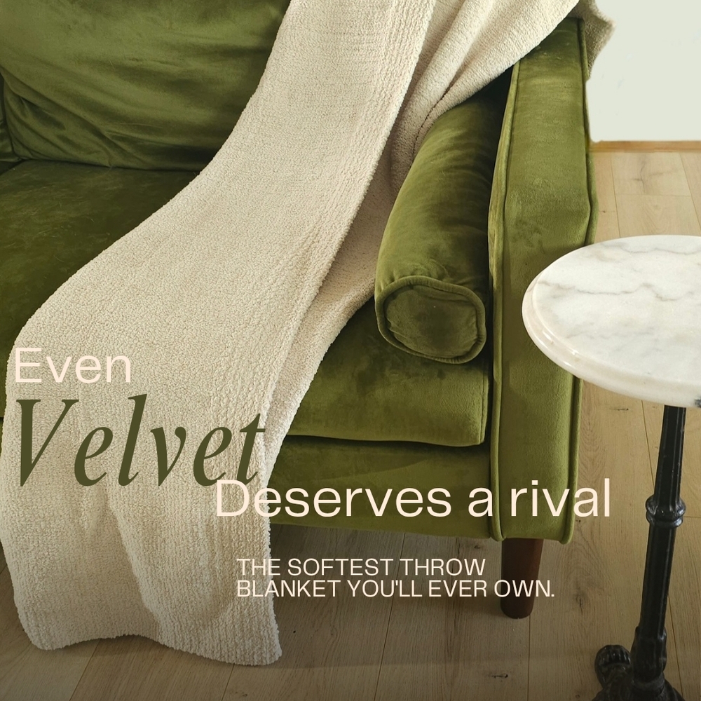 Luxurious Cream Throw Blanket